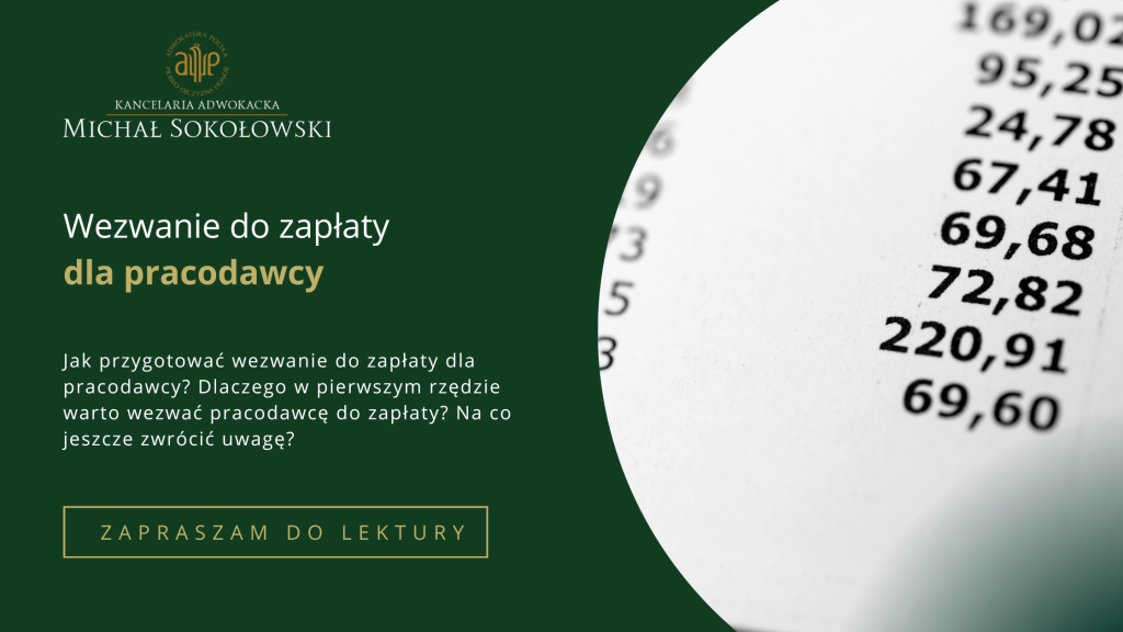 Wezwanie do zapłaty dla pracodawcy