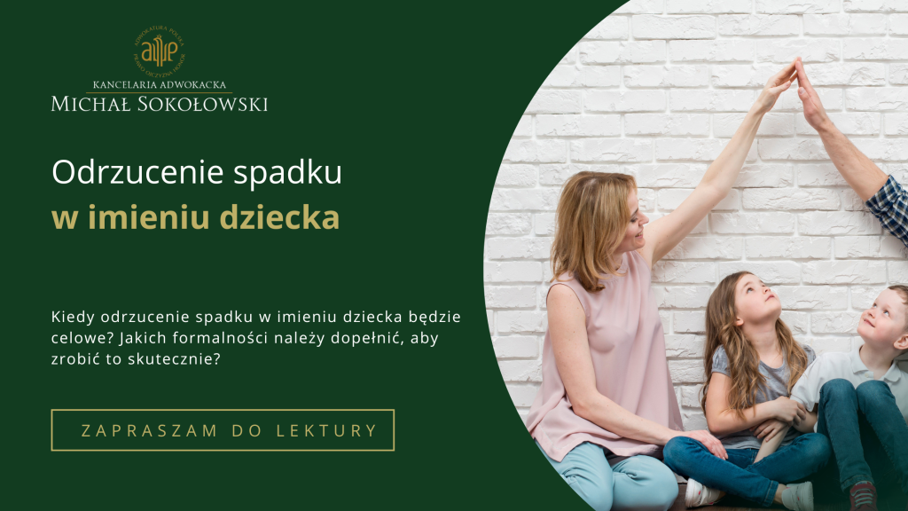 odrzucenie spadku w imieniu dziecka